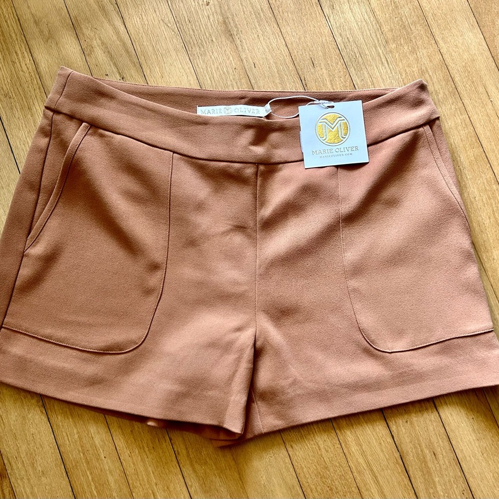 Marie Oliver Women's High Waist Brown Shorts